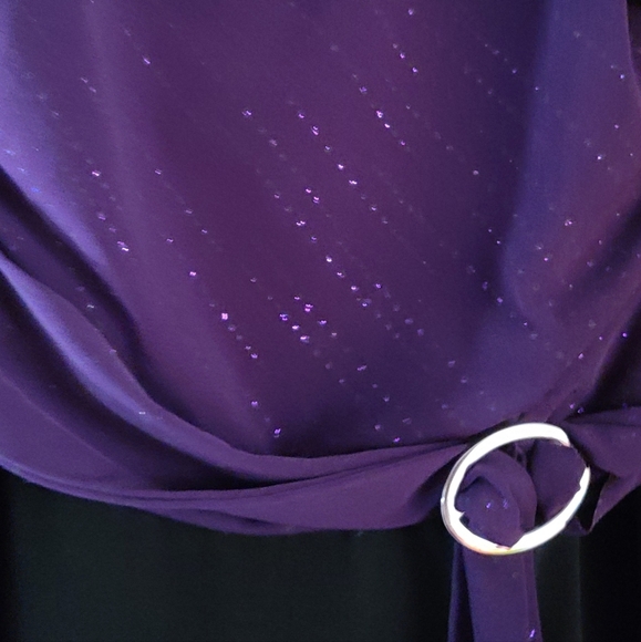 Girls Amy Byer Size 8 Culotte/Gouchos Black with burgundy bodice - Picture 3 of 8